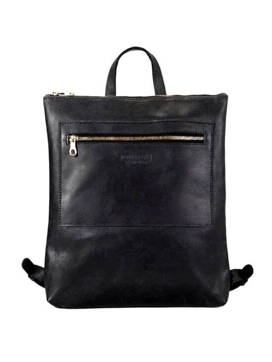 Parker Clay Miramar Black leather full grain leather and brass backpack bag $248 main image 11